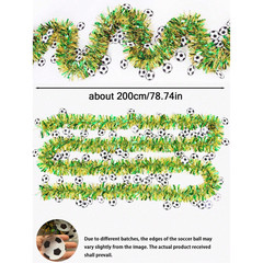 1pc/3pcs Football Party Theme Tinsel Garland Green & Gold Shiny Sequin Wreath