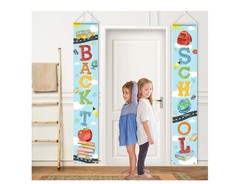 BACK TO SCHOOL HANGING BANNER SET WITH BLACK HANGING RIBBON- SOFT NYLON
