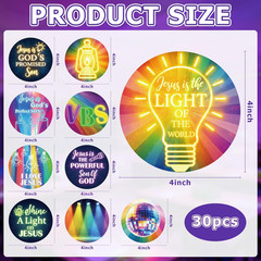 30 Pcs VBS 2026 Swirl Decorations Bright Illumination Themed Spiral Hanging Deco