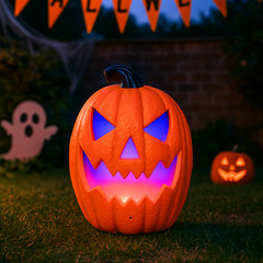 iN Halloween LED Pumpkin – Halloween Decoration – Colour Changing – Spooky Sound