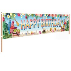 AUSHENKE Hawaiian Birthday Banner