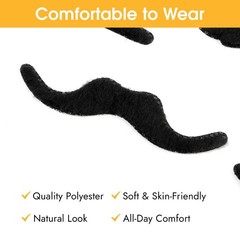 66 PCS Novelty Fake Mustache Self Adhesive Beard, Costume Mustaches Stickers …