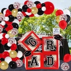 DAZONGE Graduation Decorations 2026, Set of 4 Red Grad Balloon Boxes with 139…