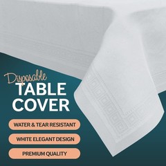 Houzzkingz Usa Paper Tablecloths For Rectangle Tables 54 X 108 12 Pack White