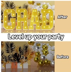 imprsv Marquee Letters Gold 3FT: Golden Party Decor Light Up Letter C Large..162