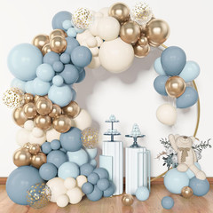 Amandir 153Pcs Dusty Blue Balloon Garland Arch Kit, Different Sizes 18 12 10 5 I