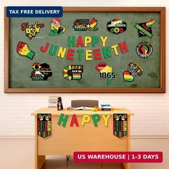39 Pcs Happy Juneteenth Cutouts Freedom Day Party Decor June 19th 1865 Decoratio