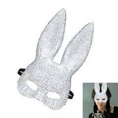 Realistic Rabbit Face Mask for Halloween Christmas Carnivals Fancy Dress Parties
