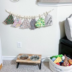 Kids Art Display Garland with 11 Clips – 59 Inch Wood Photo String for Wall, …
