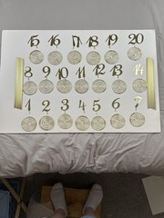 Therwen 20pcs Table Number Holders Wedding Event Party Spiral Stands Numbers