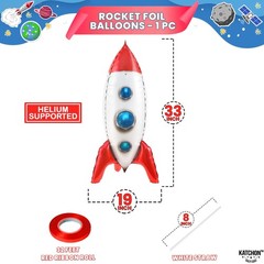 , Large Rocket Balloon for – 33 Inch | Rocket Balloons for Space Party Decora…
