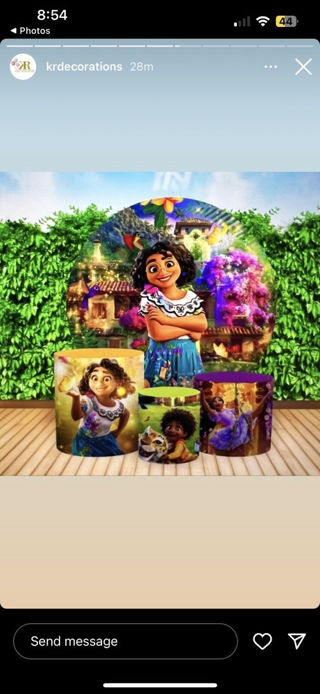 Renta Set Incluye, Diseño Personalizado , Cilindro Y Base Circular Backdrop