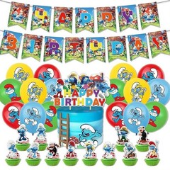 Forest Elf Theme Birthday Party Supplies Set,Include Banner Balloon Cake Toppers