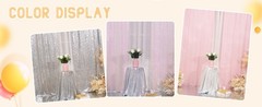 Black Sequin Backdrop Curtains, 2 Panels 2FTx8FT Glitter Photo Booth Backdrop