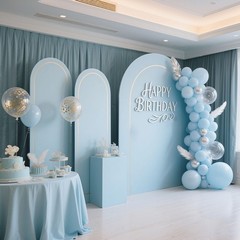 Pastel Blue Balloons,100pcs Light Blue Latex Party Balloons for Balloon Arch …