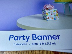 Lot Of (2) Spritz Party Banners “Excuse To Eat Cake” New 6ft