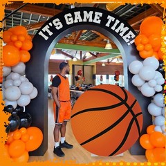 3.9 ft Large Basketball Party Signs Decoration Sports Cardboard Cutout Stand …