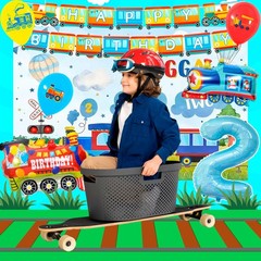 Train Birthday Decoration Kit Chugga Chugga Two Two Party Tableware Supplies Set
