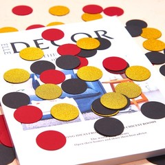 200 PCS Red Black Gold Table Confetti Circle Dots Glitter Party 1.2 Inch