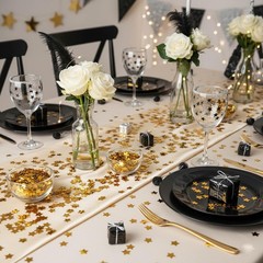 Gold Shiny Star Confetti 0.6 Inch-Table Metallic Sequin Confetti for Party We…
