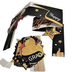 Graduation Photo Booth Props Frame 20‑Pc Party Selfie Set Non‑Year Specific