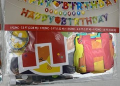 (2 Pack) Happy Birthday Banner & Foil Banner Kit Party Decorations