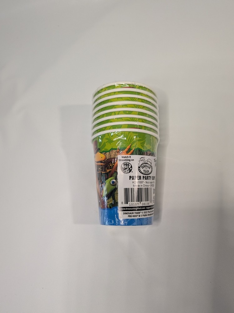 Jim Henson’s Licensed Dinosaur Train Party Decorations Paper Cups 8 Count.