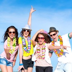 Moon Boat 54pcs Hawaiian Leis Party Props Decoration necklace bracelet flowers