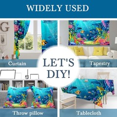 7x5ft Under the Sea Backdrop Little Mermaid Ocean Theme Party Decorations for