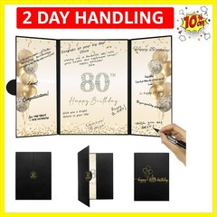 Black Gold 80th Birthday Party Decorations, Happy 80th Birthday Alternative S…