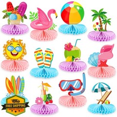 Adecortalk Summer Beach Honeycomb Centerpieces