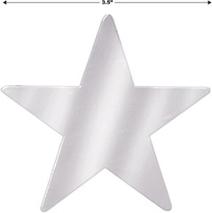 Elegant Metallic Star Cutouts – 3.75 Inches, Perfect for Graduation and More