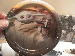 Star Wars Party Decorations Plates Balloons Baby Yoda Banner Table cloth lot set