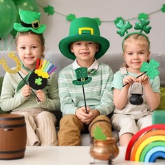 3 Pieces St. Patrick’s Day Table Decorations Wooden Set, Irish-themed Green L…