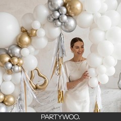 White Balloons 155pcs Different Sizes Pack of 18 12 10 5 Inch Matte White Lat…