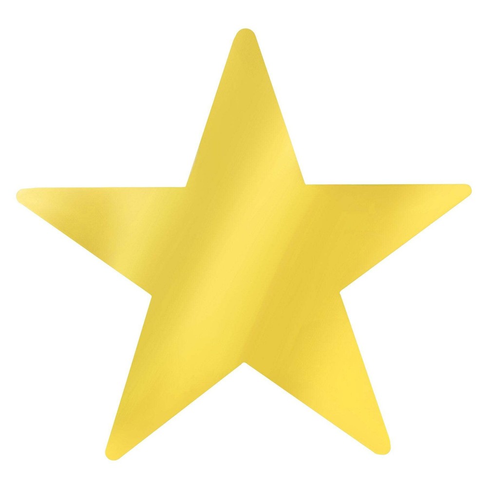 Beistle Gold Metallic Star Cutouts – General Occasion | Party Supply