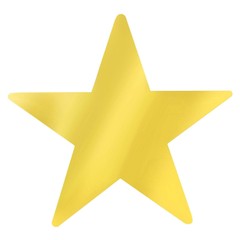 Beistle Gold Metallic Star Cutouts – General Occasion | Party Supply