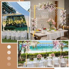 Elegant Adjustable Gold Over the Table Rod Stand Hanging Balloon Arch Decoration