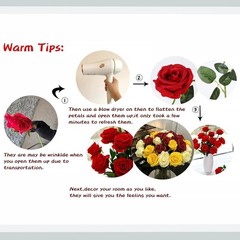 Purple Fake Roses Artificial Flowers – 10 Pcs Fake Artificial Roses Silk Flow…