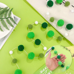 8.2 Ft 3 Pcs St Patrick’S Day Pom Pom Garlands Decor Assorted Sizes Felt Ball Ba