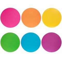 Colorful Circles Mini Print Paper Cutout Student Badge 3 Inches 36 PCS