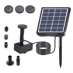 Solar Fountain Pump with Multiple Nozzle Options for Outdoor Aesthetics