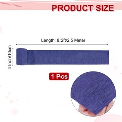 Crepe Paper Roll Crepe Paper Decoration 8.2ft Long 4 Inch Wide, Sky Blue