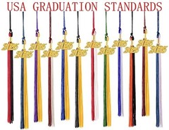 2025 Graduation Tassels Bulk – 10 Blue and Gold Tassels for Cap & Gown Decor