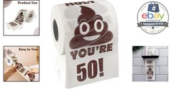 50th Birthday Decorations, Funny Toilet Paper Roll, 50th Bday Party Supplies
