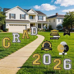 Graduation Decorations 2026 12Pcs Graduation Yard Signs Class of 2026 Outdoor Wa