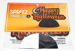 Lot of 5 Misc Halloween Decor with Centerpiece Candles 2 Banners & Luminaries