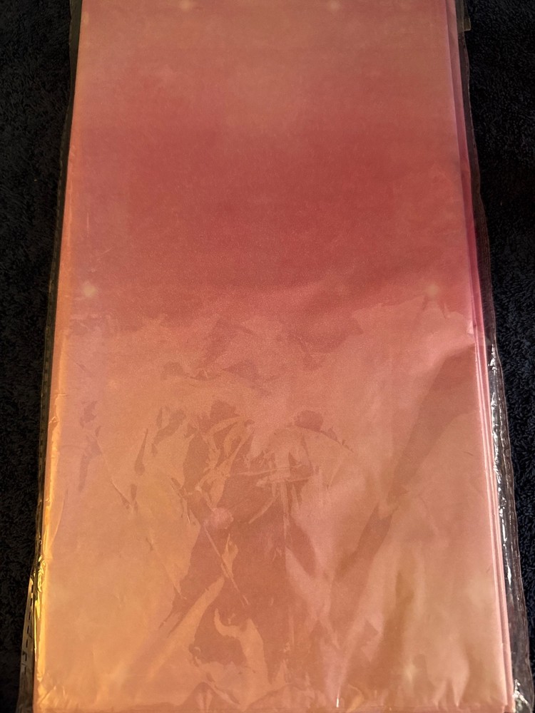 Pink with light white stars set of 3 plastic rectangular table cloths