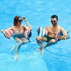 Pool Floats Adult with Fabric Headrest, 2-Pack Pool Float 4in1 (Saddle, Loung…