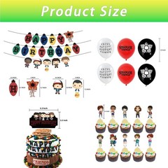Stranger Things Party Decorations Birthday Party Supplies Set Cute Cartoon